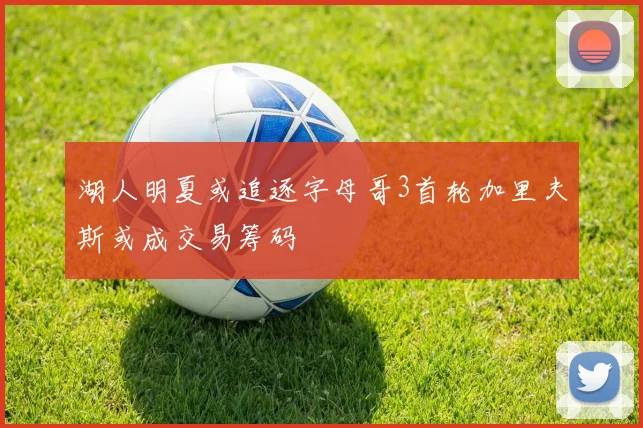 湖人明夏或追逐字母哥3首轮加里夫斯或成交易筹码